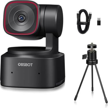 Imagem de OBSBOT Tiny 2 Lite Webcam PTZ 4K UHD alimentada por AI, sensor CMOS de 1/5.1 cm, zoom digital 4X, rastreamento automático com controle de gestos de zoom automático 2.0, transmissão ao vivo para