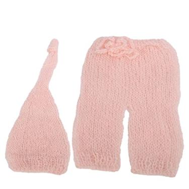 Imagem de SIWOTED Conjunto de calças e chapéu infantil SIWOTED para bebês recém-nascidos, adereços para fotografia, meninos e meninas