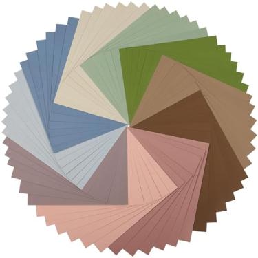 Imagem de 60 folhas Morandi cores mistas cartolina 21 x 28 cm papel boho 250 g/m² papel grosso para fazer cartões, scrapbook, artesanato UAP31MX60