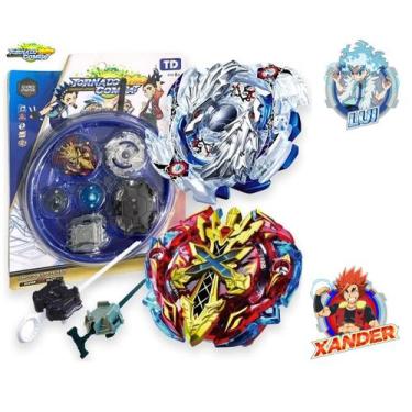 Imagem de Kit 2 Beyblade Burst + 2 Lançadores + Arena Luinor e Xcalius - TD, Tor
