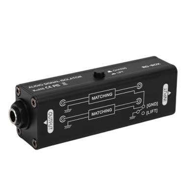 Imagem de VBESTLIFE Isolador de Ruído de áudio de 6.35mm, Eliminador de Zumbido de Loop de Aterramento de Sinal para Saída de Som de Alta Fidelidade do Sistemas Estéreo da Casa do Carro
