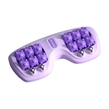 Imagem de KiBcsLic Massageador de pés com rolo, ferramenta para massagem nos pés, antiderrapante, confortável, compacto e portátil para uso em casa, no escritório e em, Roxo