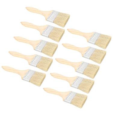 Imagem de Acouto Conjunto de Pincéis Multiuso de 2,5 Polegadas para Cercas e Artesanato - Cabo de Madeira e Cerdas de lã Artificial