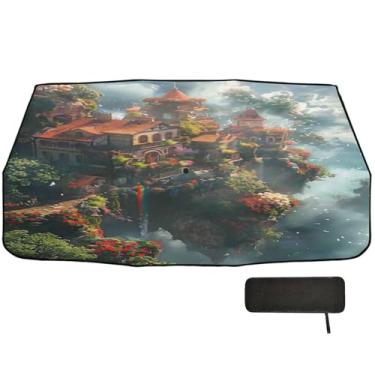 Imagem de Capa de para-brisa de jardim mágico, proteção de isolamento térmico, capas de janela de carro 147 x 75 cm guarda-chuva para carro
