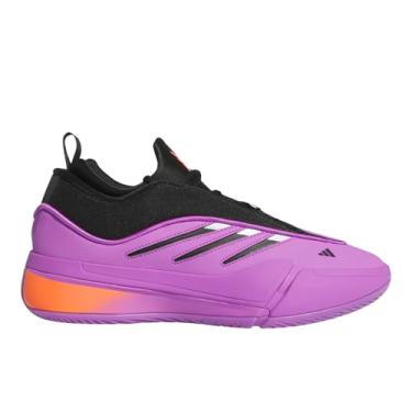 Imagem de adidas Tênis adulto unissex Dame 9, Explosão roxa/preto/vermelho solar, 6.5 Women/5.5 Men