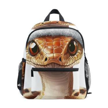 Imagem de GAIGEO New Year Cute Snake Spring Festival Children's Backpack Girls Mini Backpack with Front Pocket, Safety Whistle for Ages 3-8