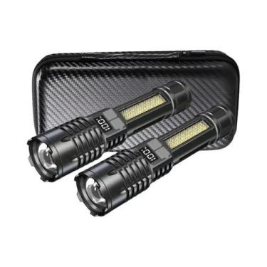 Imagem de Lanterna LED Recarregável À Prova d'Água Tipo C Com 5 Modos E Zoom Par