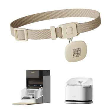 Imagem de PETLIBRO Etiqueta de coleira RFID atualizada para um alimentador automático de gatos RFID PLAF301 e fonte de água para vários gatos PLWF305, etiqueta leve e compacta com design de liberação de pressão