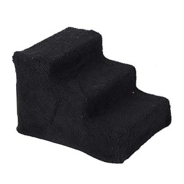 Imagem de ZJchao Escadas para Animais de Estimação Escadas para Cães Rampa para Animais de Estimação Passos para de Estimação Resistente Durável de 3 Degraus para sofá Cama Alta Com Capa (Branca)