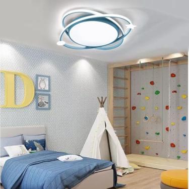Imagem de Luminária de teto LED dimerizável com controle remoto, 40*40*5cm - 30W - 2400LM, 50*50*5cm - 40W - 3200LM, 60*60*5cm - 36W - 4800LM. Luminária acrílica para sala de estar, quarto infantil, b
