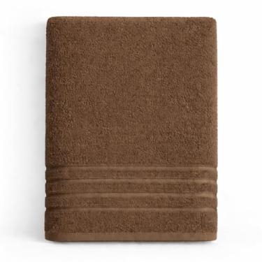 Imagem de Teka Toalha de Banho Comfort, 100% Algodão, 450g/m², 90x150cm, Absorção Alta, Retangular, 1 Unidade (Marrom)