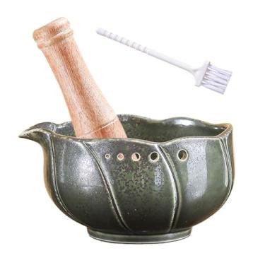 Imagem de Conjunto de tigela de ralador de alho | Utensílios manuais de cozinha - Recipiente para moedor de queijo | para entusiastas de culinária de cozinha, molhos, marinadas, molhos para acampamento