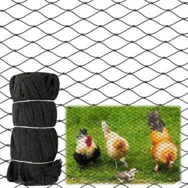 Imagem de Yoojahow Rede para pássaros de 7,6 x 7,6 m, malha resistente de 5 cm com nó de grau comercial para rede de frango, rede de aves, aviário, galinha, jardim, mirtilos, árvores frutíferas