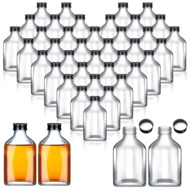 Imagem de Patelai 60 garrafas de vidro transparente com tampas, mini frasco de vidro, garrafas de licor, garrafa de álcool vazia, pequeno recipiente de champanhe, presente faça você mesmo para vinho, bebidas