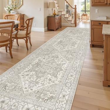 Imagem de Madane Tapete de corredor 7,5 x 30,5 cm, antiderrapante, lavável, corredor de 3,6 m para corredores, tapetes de cozinha vintage macios, tapetes de piso fino de pelo baixo para entrada, banheiro