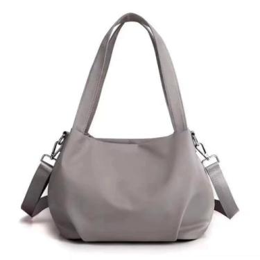 Imagem de Women's Nylon Shoulder Bag, Fashion High-Capacity Tote Bag, Everyday Hand Casual Bag for Commuting (Grey)