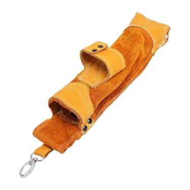Imagem de FTVOGUE Saco de Eletrodo à Prova de Chama Suporte de Haste de Soldagem à Prova de Fogo Bolsa de Armazenamento de Couro Pu Com Anel de Cinto para Soldadores Artesãos