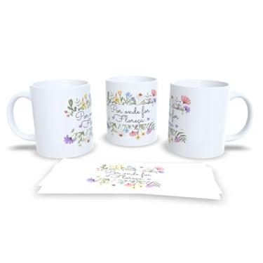 Imagem de Caneca de Cerâmica Branca Dia Internacional da Mulher, Design Floral com Frase Motivacional, Acabamento Brilhante (8)