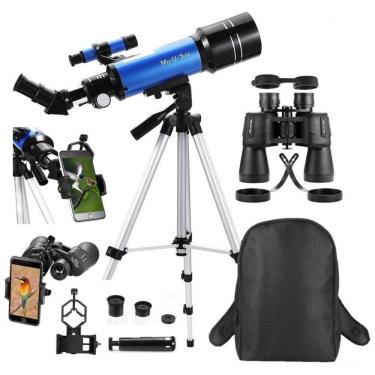Imagem de Telescópio Astronômico 10x50 com Lente HD 10X50 Bak4 Prism FMC Lens para Observação da Lua , MaxUSee F40070, Azul