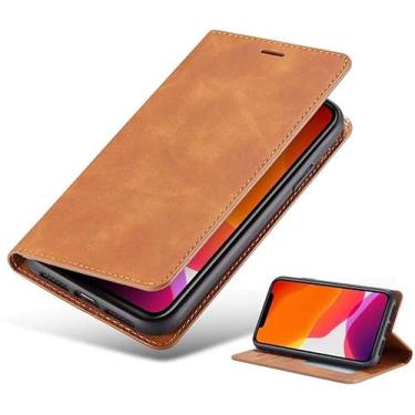 Imagem de MAALYA Capa de telefone magnética fechada, para Apple iPhone 11 Series Case PU à prova de choque Capa protetora de telefone carteira porta-cartão (tamanho: 6,1 polegadas)
