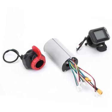 Imagem de Generic Conjunto de Acessórios para Controlador de Bicicleta Elétrica, Freio de Acelerador LCD de Fibra de Carbono Premium de 5,5" para Scooter, Controlador à Prova de Chuva Durável para Bicicletas