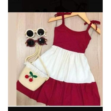 Imagem de Vestido Três Marias Infantil Menina Colorido Alça Ajustável - Fabricaç
