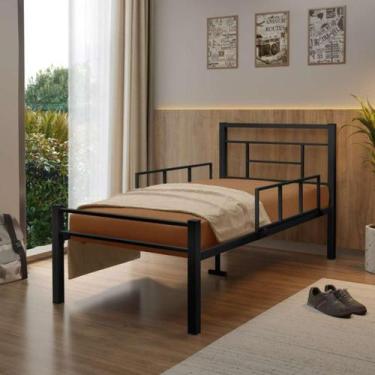 Imagem de Cama C/ Grade Criança Solteiro 100% Aço Reforçado Qualidade - HOME AS,