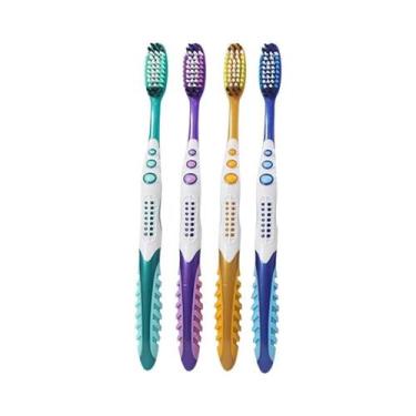 Imagem de Escova De Dentes Manual Para Adultos Com Cerdas Duras 1 4 Pacote Com 1