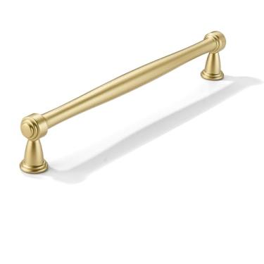 Imagem de CABDM Pacote com 2 puxadores de armário de 152 mm (152 mm) de centro a centro de ouro antigo para armários armários sólidos puxadores de gaveta resistentes cômodos cozinhas quartos