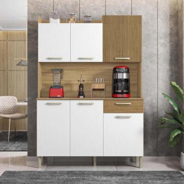 Imagem de Armário de Cozinha Compacta 6 Portas 1 Gaveta Berlin - Kit's Paraná, F