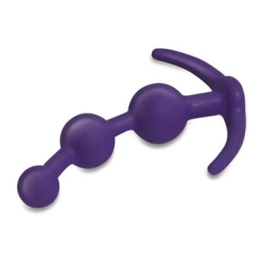 Imagem de Plug Anal Escalonado Com Esferas Acessório Erótico Dilatador Anal Com Relevo De Bolinhas PL31 (ROXO)