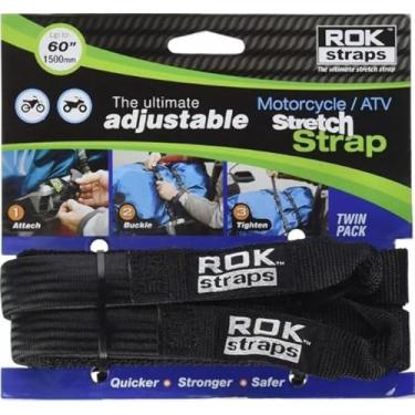 Imagem de ROK Straps ROK-10025 Alça elástica ajustável para motocicleta/quadriciclo 45,72 cm preta