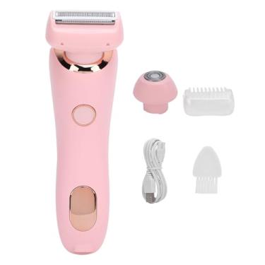 Imagem de SIWOTED Aparador de pêlos elétrico Dispositivo de remoção de pêlos elétrico 800mAh Máquina de cortar cabelo feminina para mulheres Axilas de corpo inteiro (Rosa)