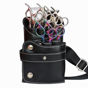 Imagem de Bolsa de cintura de cabeleireiro bolsa de tesouras de cabeleireiro kit de ferramentas de barbeiro bolsa de cabeleireiro multifuncional para cabeleireiro