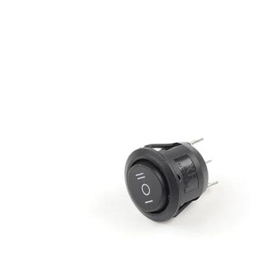 Imagem de Interruptores basculantes redondos pequenos de 23 mm de diâmetro de 5/10 peças 2/3 pinos 2/3 posições 6A/250VAC 10A/125VAC interruptor de botão com luz (3 pinos preto liga/desliga, 5 peças)