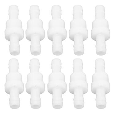 Imagem de AUNMAS Válvula de Retenção para Bomba de Ar de Aquário, Material PE, Evita Refluxo, Adequada para Tanques de Peixes e Indústrias Químicas, Conjunto de 10 Peças (10mm branco)