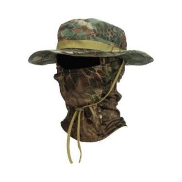 Imagem de Chapéu De Sol Masculino De Aba Larga 2 Peças/Conjunto Balaclava Boonie