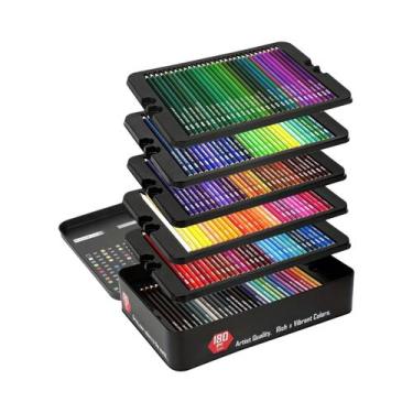 Imagem de Conjunto De Lápis De Cor Profissionais Não Tóxicos Com 180 Cores Para 