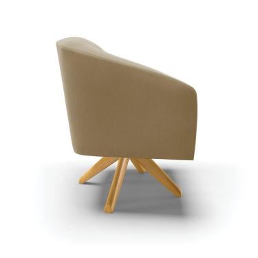 Imagem de Cadeira Sala De Jantar Giratória Ma30 Kit 2 Stella Suede D03 - D'rossi Cor Marrom Rato