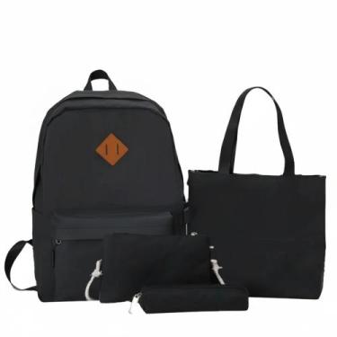 Imagem de Kit Completo  Mochila Bolsa Tiracolo Estojo Grande Estojo PortaLápis -