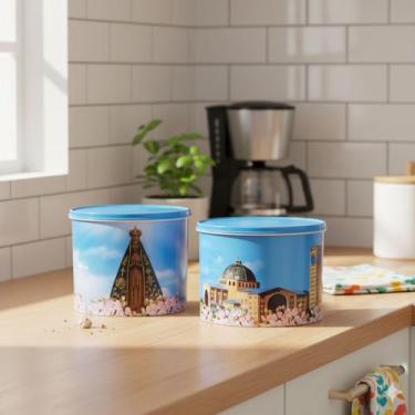 Imagem de Potes porta mantimentos santuario aparecida multiuso 2l container redo