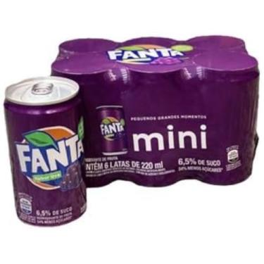 Imagem de Fanta Uva Mini Lata 220ml 6 Unidades