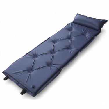 Imagem de Colchonete Trekking Azul 183x57x2,5 Cm Autoinflável Com Travesseiro Inflável Zelt