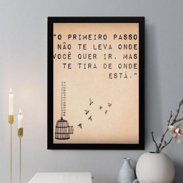 Imagem de Quadro Decorativo O Primeiro Passo 24X18Cm - Com Vidro