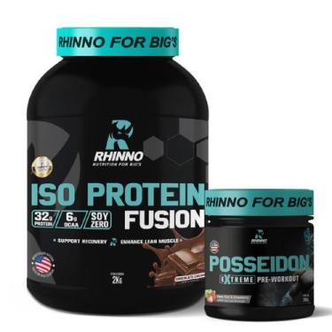 Imagem de Kit Iso Protein Fusion Chocolate + Pré Treino Posseidon Nutrition For 