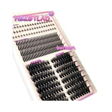 Imagem de Cílios Postiços Em Cachos 30D-200D Com Ponta Curvada E Efeito Fada - H