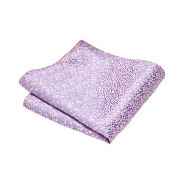 Imagem de Lenço De Bolso Azul Marinho Paisley Floral Para Homens, Para Casamento