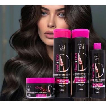 Imagem de Kit Soul + Liso Garantido Com Shampoo, Condicionador, Máscara Capilar E Leave-in