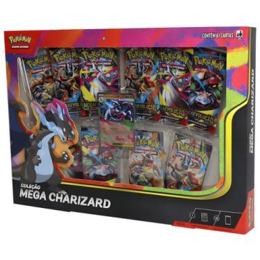Imagem de Box Cartas Pokémon Mega Charizard X - Copag