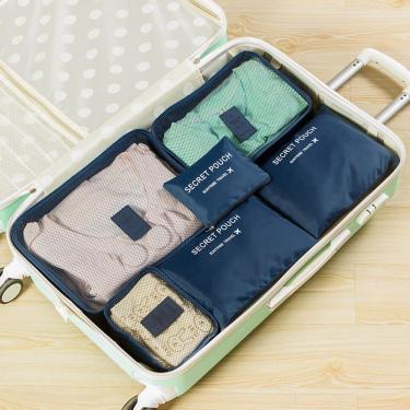 Imagem de Conjunto De Bagagem De Viagem Impermeável De 6 Peças - índigo